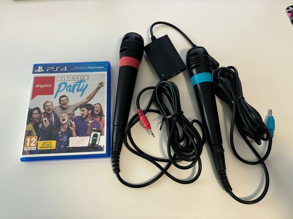 Microfono Originale PlayStation 2 Per SingStar, Con Adattatore, Ricondizionato E Funzionante