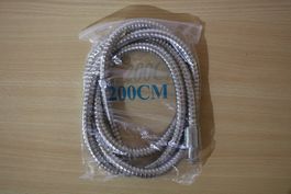 Duschschlauch 200 cm Edelstahl Flexibel Universal Anschluss