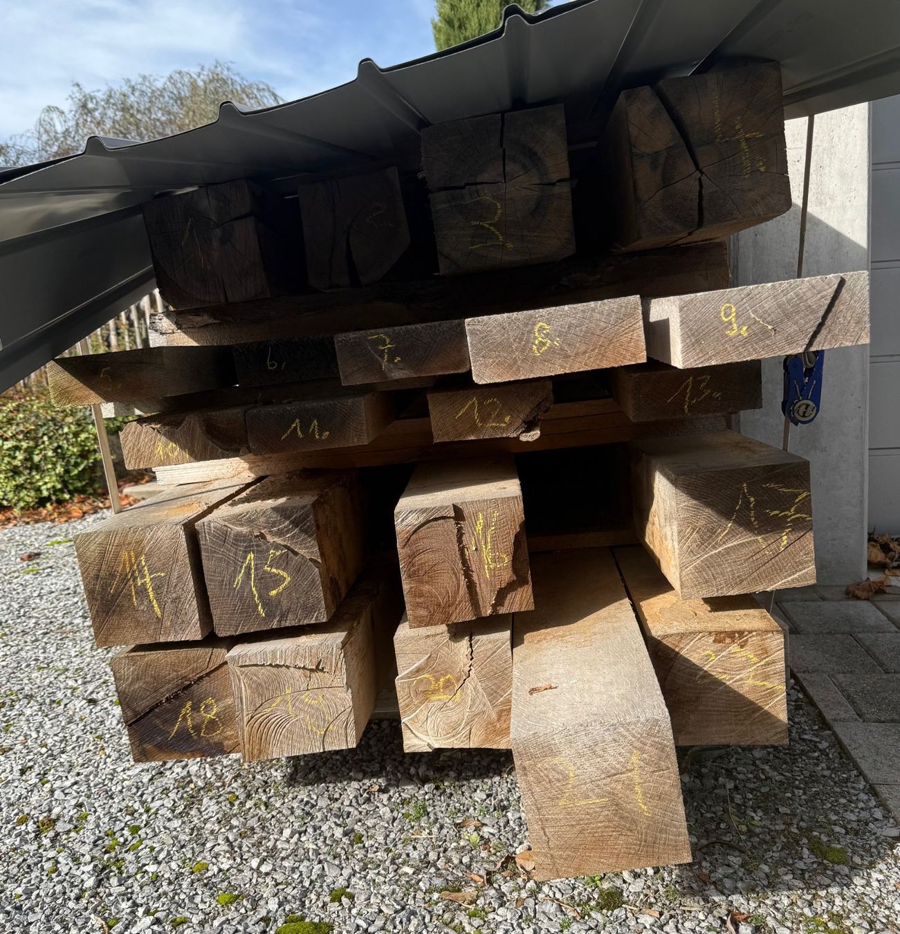 Articoli in legno: Eichenholz / Kirschbaum / Balken / Bohlen / Eiche sägeroh – Nuovo (secondo la descrizione) da Lenggenwil venduto da equus01 3