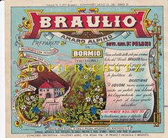 Etikette für Likör - Braulio (Amaro Alpino) /bd