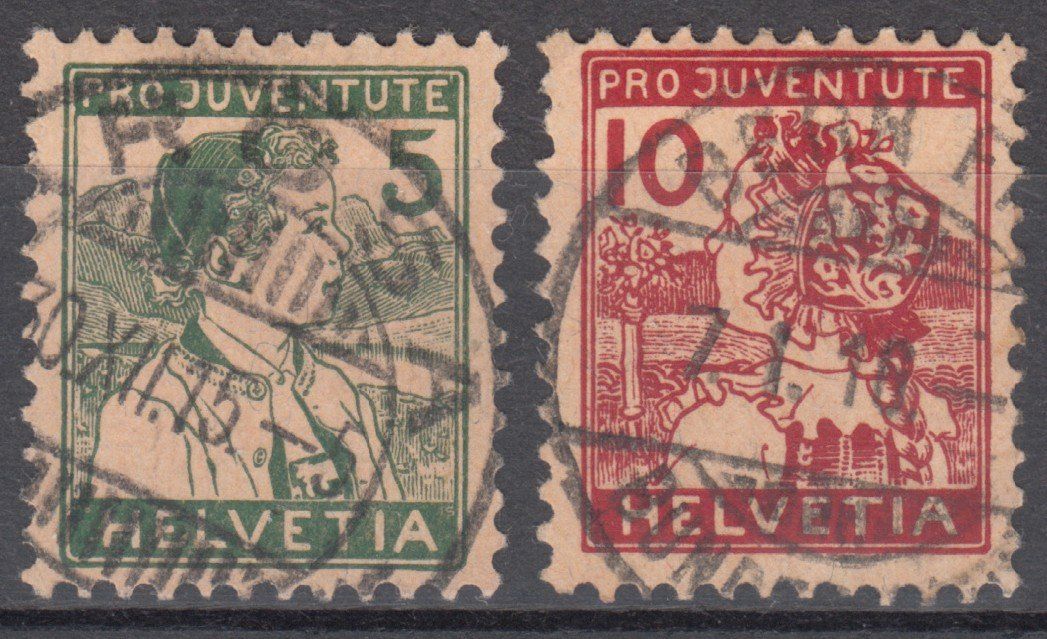 Tutti i francobolli: SBK J2 - J3 mit Vollstempel – Usato da Bürglen TG venduto da StampGraf