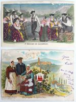 2x AK von 1904: Volkstrachten Bayern