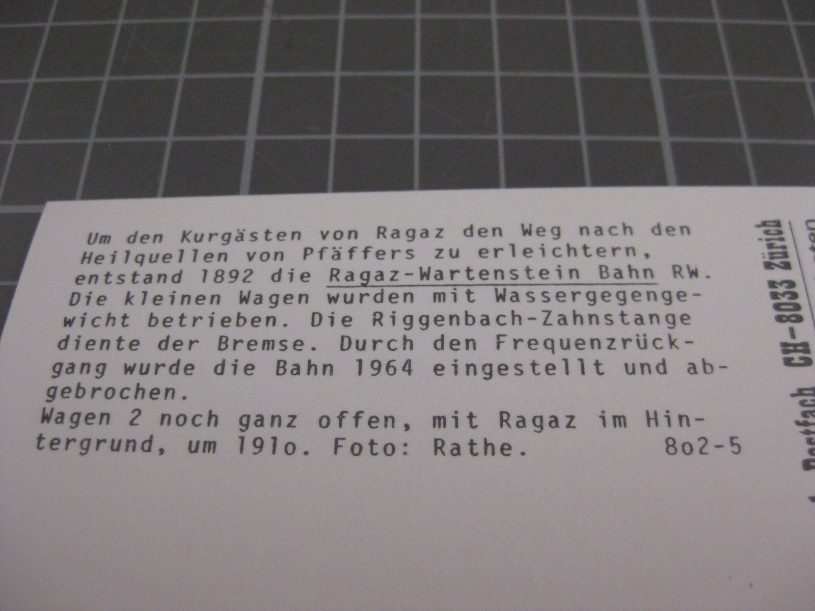 Cartoline postali: AK Bad Ragaz Wartenstein Bahn – Nuovo (secondo la descrizione) da Malters venduto da Marosko 2
