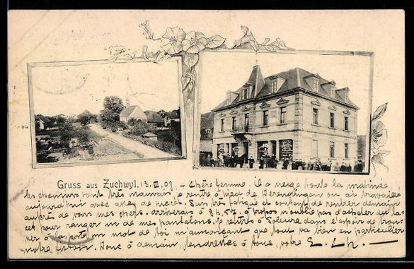 Cartes postales: Zuchwil, Restaurant, Strassenpartie mit  – D'occasion à Berlin par bartko-reher