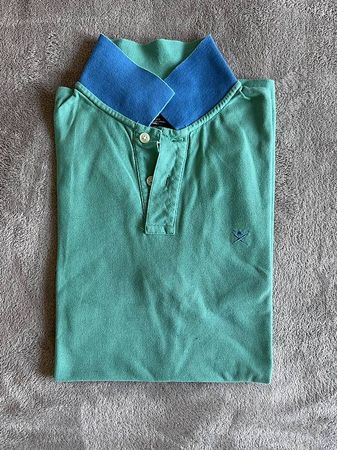 Hackett London Polo Shirt türkis Grösse S Slim Fit