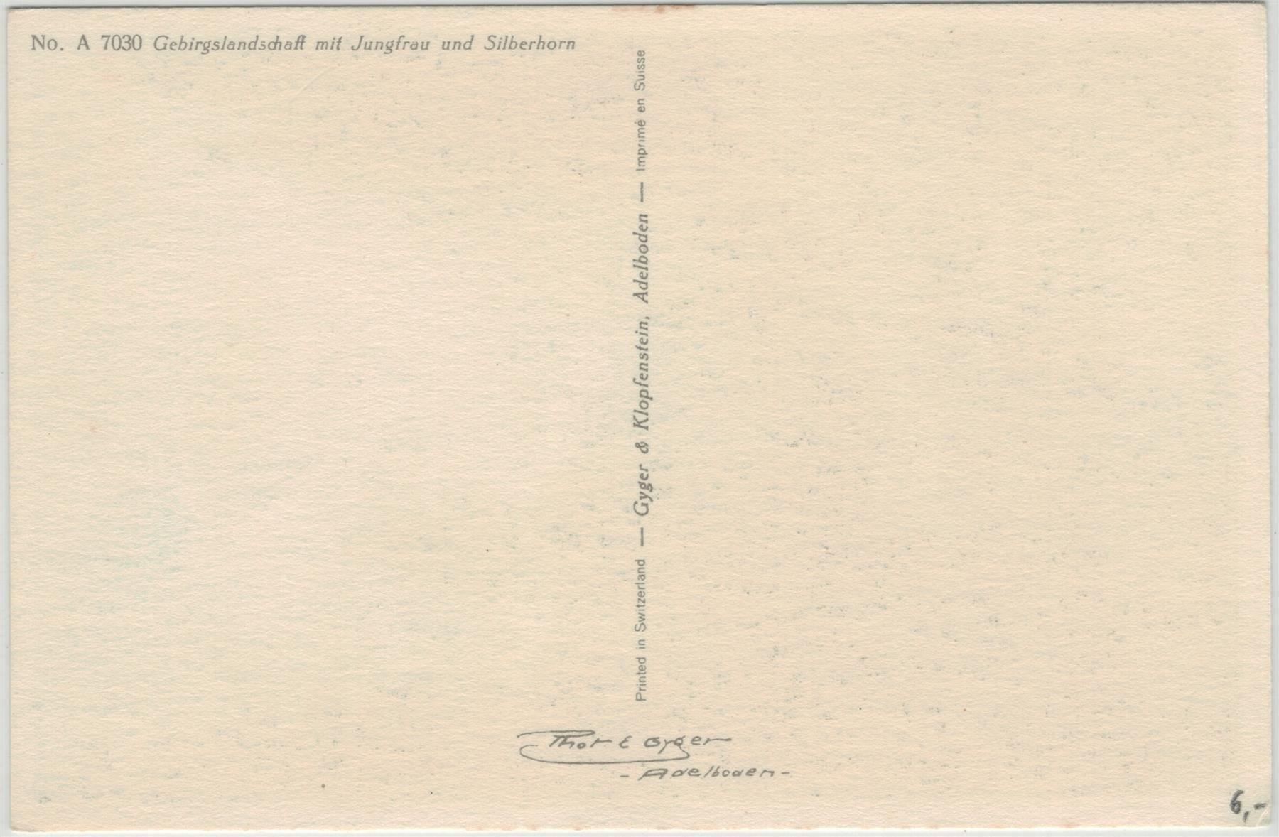 Cartoline postali: BE 222 Jungfrau und Silberhorn – Nuovo (secondo la descrizione) da Fribourg venduto da philafri 1
