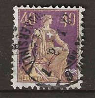CH107 - Helvetia avec épée no 107 vollstempel Lausanne