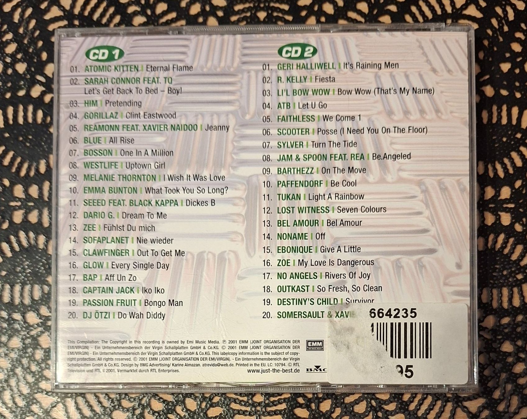 CD: Just The Best Vol. 3-2001, 2CD Hit Compilation Sampler 2001 – Usato da Schönenberg TG venduto da breiti12 1