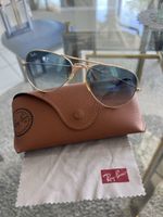 Ray-Ban Aviator Sonnenbrille Gold Top Zustand mit Etui