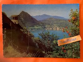 1967 Lugano. Funiculaire e Vista dal Monte Bré