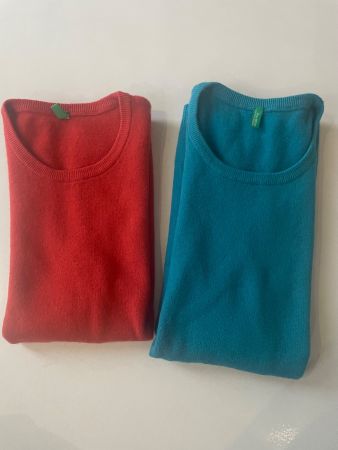 2 x Benetton Gilet Ab 1.-
