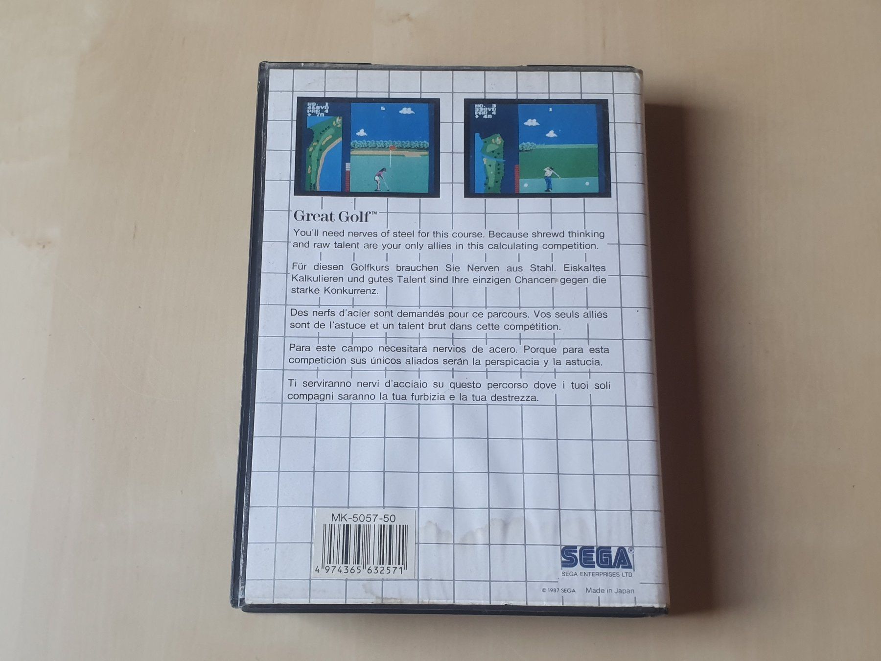 Sega Giochi: Great Golf Master System – Usato da Stansstad venduto da collectorsshop 1