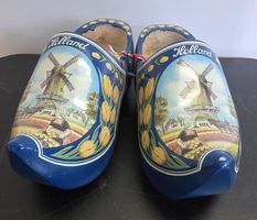 Holländische Holzschuhe Clogs Blau – Gr. 31-32 / 20 cm