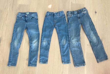 Mädchen Jeans 3 Stück Gr. 128