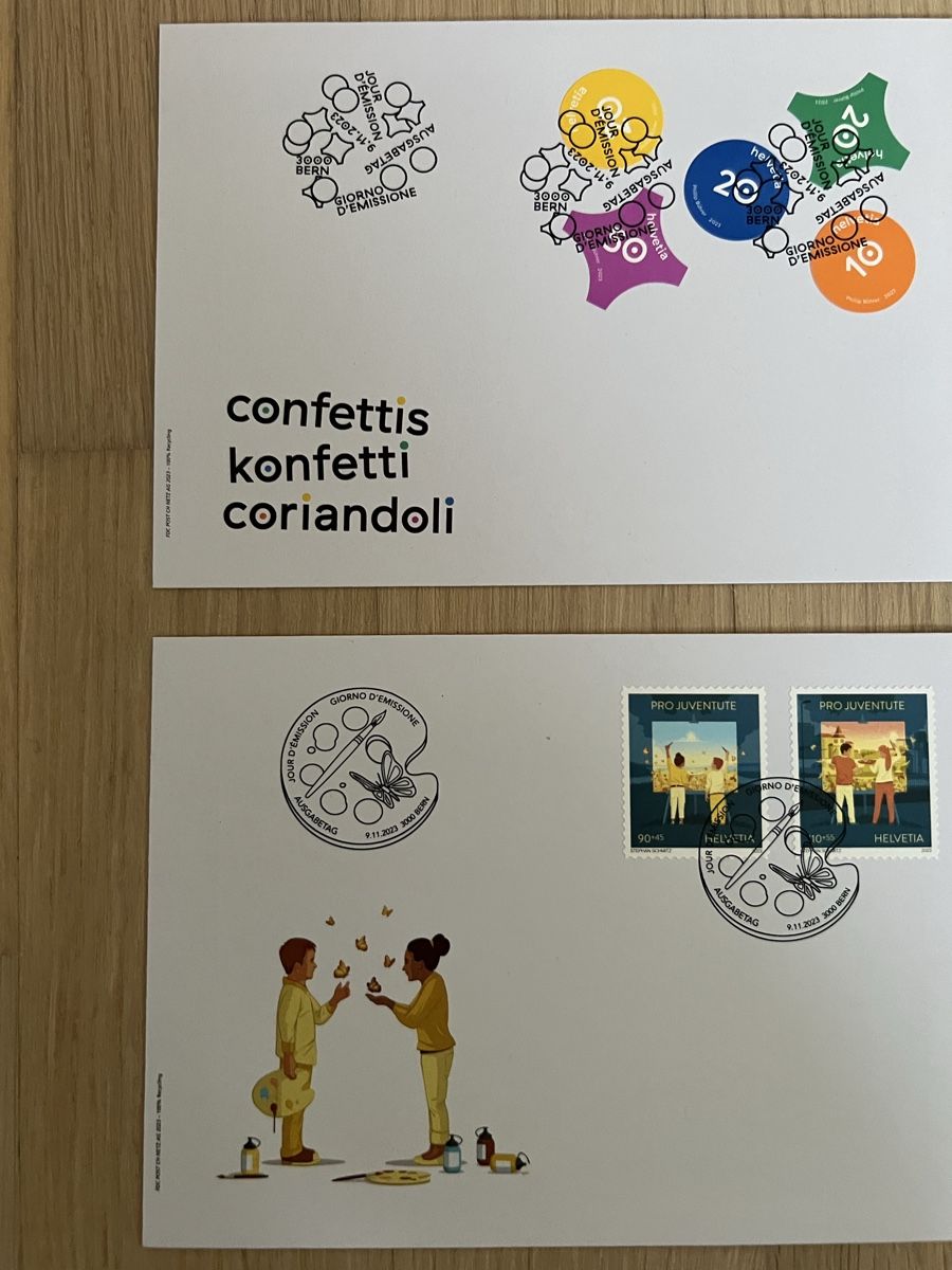 Tutti i francobolli: 16Stk. CH FDC von 2023 – Usato da Braunau venduto da Desil2511 4