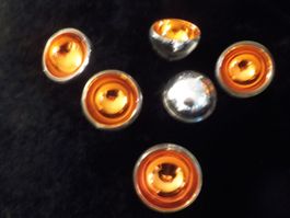 Schwimmkugel für Teelichter 6 Stück orange/silber (4)