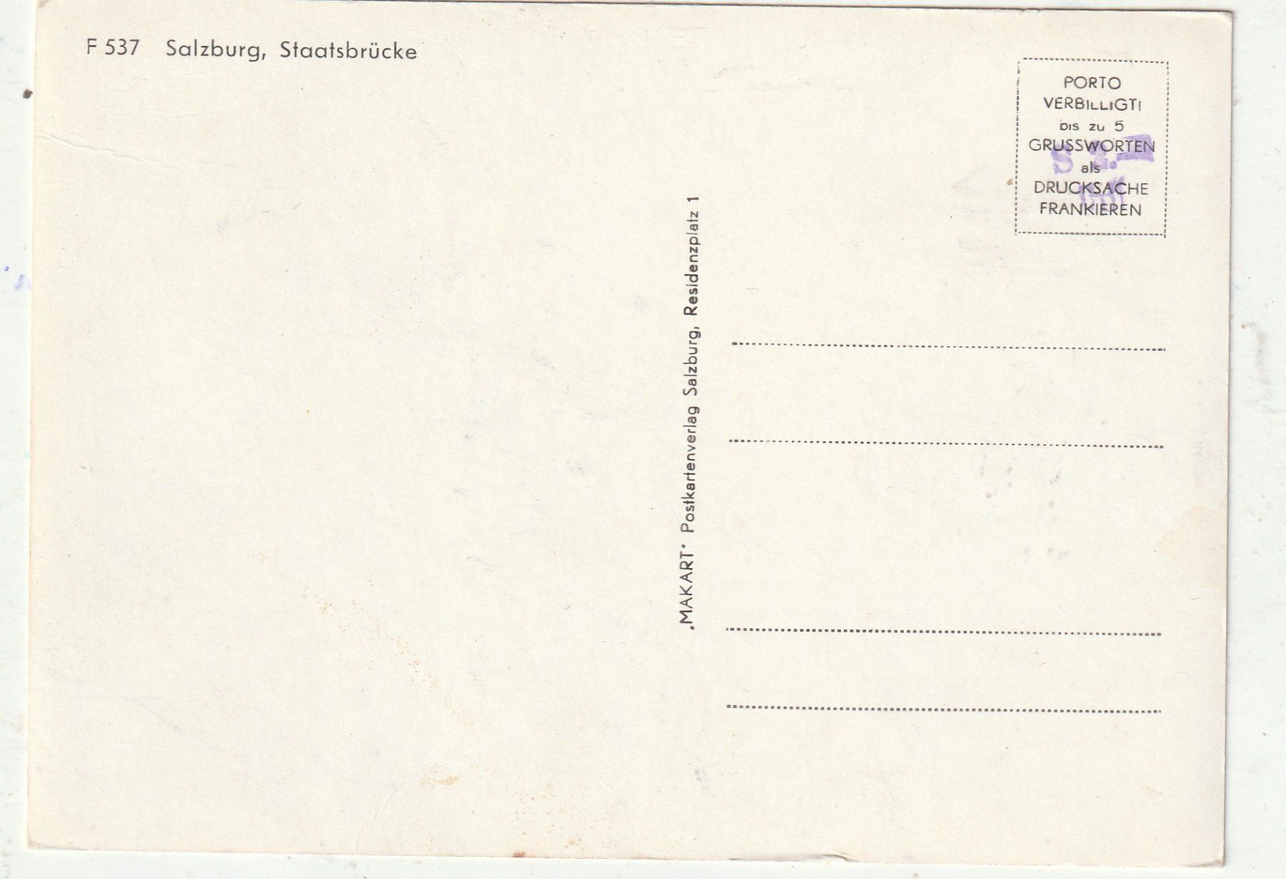 Cartoline postali: Salzburg – Usato da Lumbrein venduto da made02 1