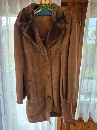Herren Ledermantel gefüttert, Grösse 56
