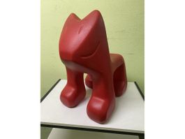 Designer Vintage Kinderstuhl in rot Sitzhöhe 30cm