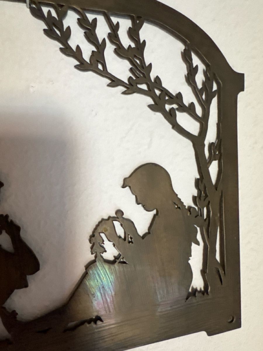 Tutte le decorazioni: Wandbild Scherenschnitt aus Messing älter – Usato da Basel venduto da Joshy03 1