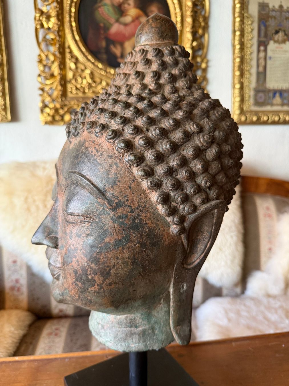 Sculture & Statue: antiker thailändischer Bronze-Buddha-Kopf – Usato da Zofingen venduto da Schekke 2