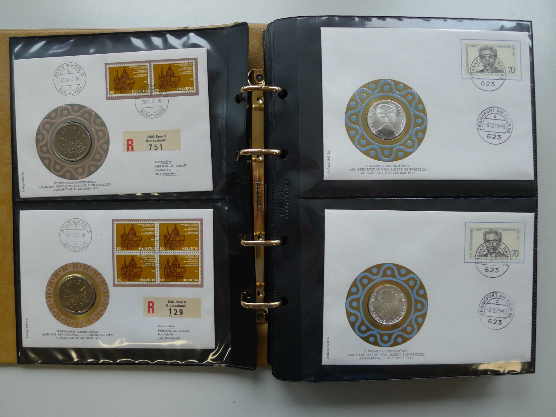 Alle Münzen: 1975-2008, einmalige Sammlung NUMISBRIEFE: 22 Alben +SILBER – Gebraucht aus Sursee von Luzernerraute 1