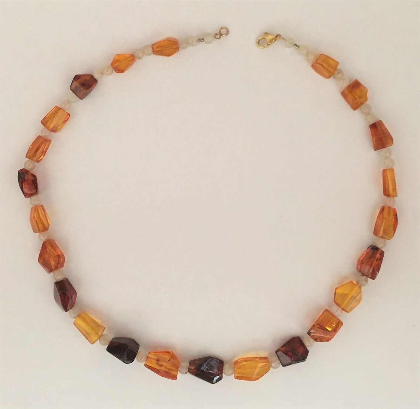 Catenine: Collier Ambre & Quarz rutile / Bernstein & Rutil Quarz – Nuovo e nell'imballaggio originale da Goumoens-la-Ville venduto da brandonv