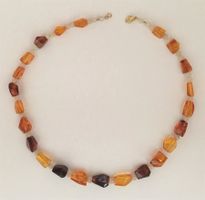 Collier Ambre & Quarz rutile / Bernstein & Rutil Quarz