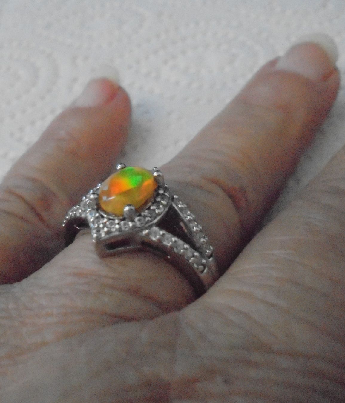 Anelli: Echtschmuck: Silberring 925er mit Welo-Opal / 56 – Nuovo (secondo la descrizione) da Zuchwil venduto da maumauchi 2
