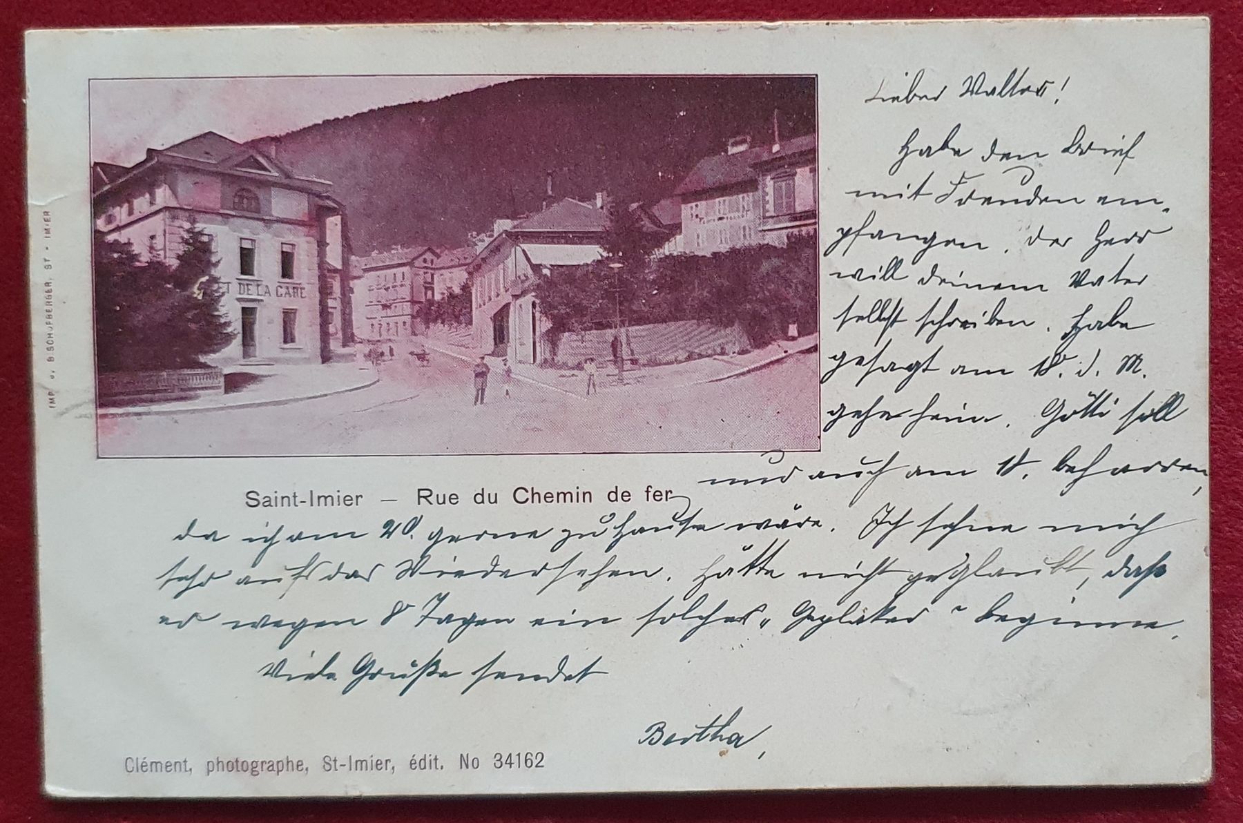 Ansichtskarten: Saint-Imier 1900 - Rue du Chemin de fer – Gebraucht aus Kreuzlingen von Rschweiz1