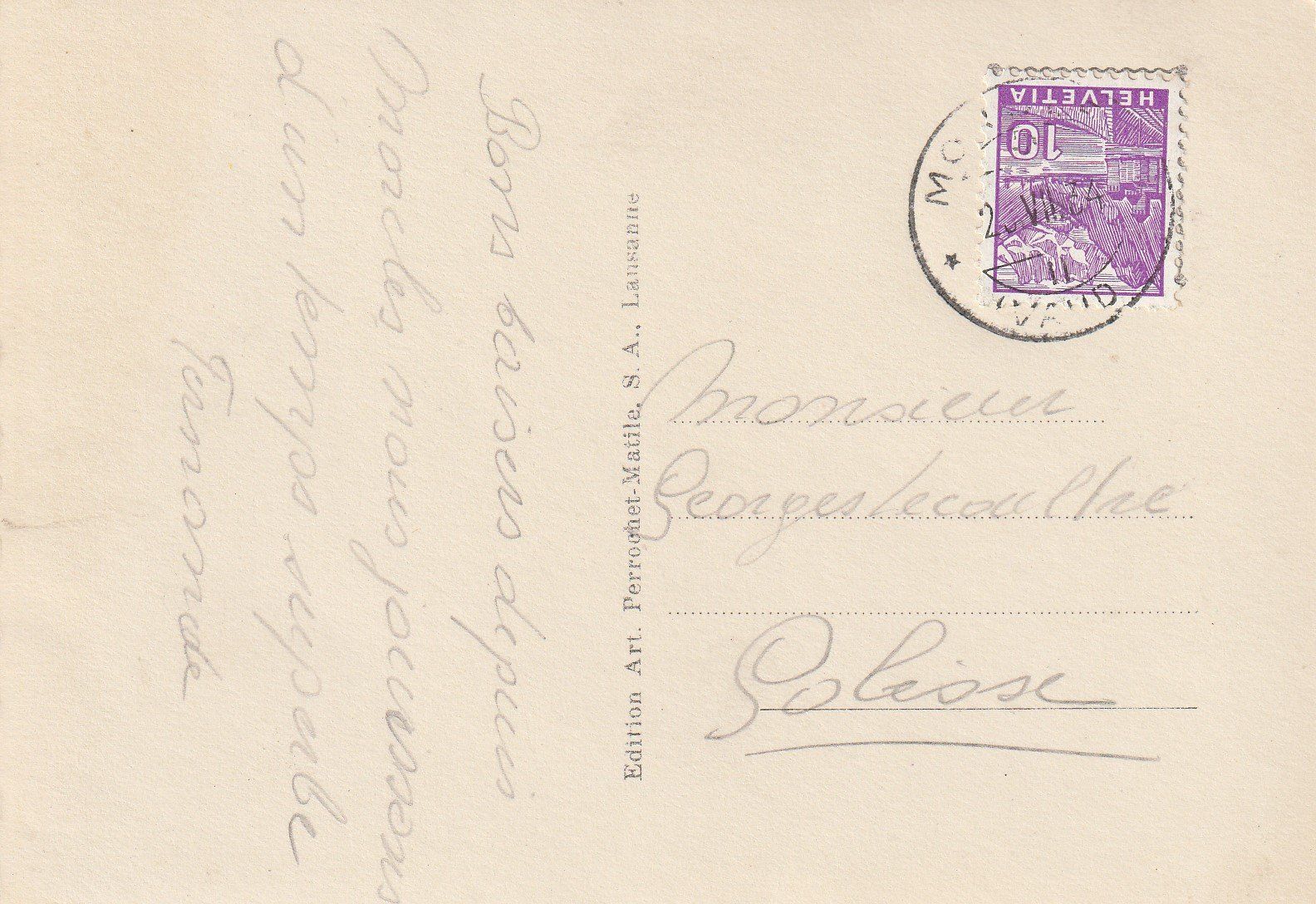 Cartoline postali: AK Dents de Morcles - gel. 1934 – Usato da Fribourg venduto da schnalla92 1