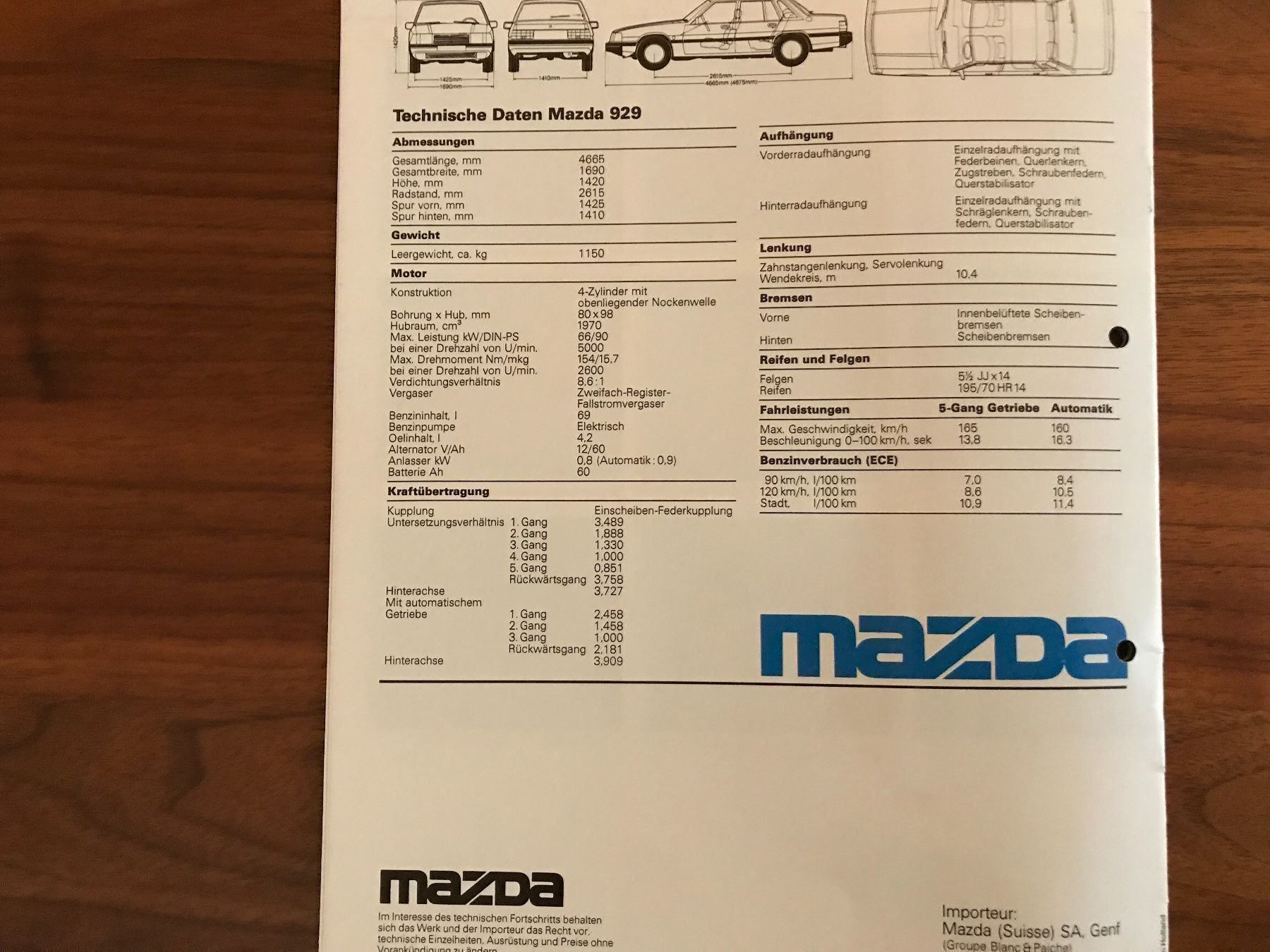 Mazda Autos: Mazda 929 Prospekt – Gebraucht aus Balterswil von Jeko1967 6