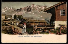 AK Hohfluh, Ortspartie mit Ritzlihorn und Engelhörner