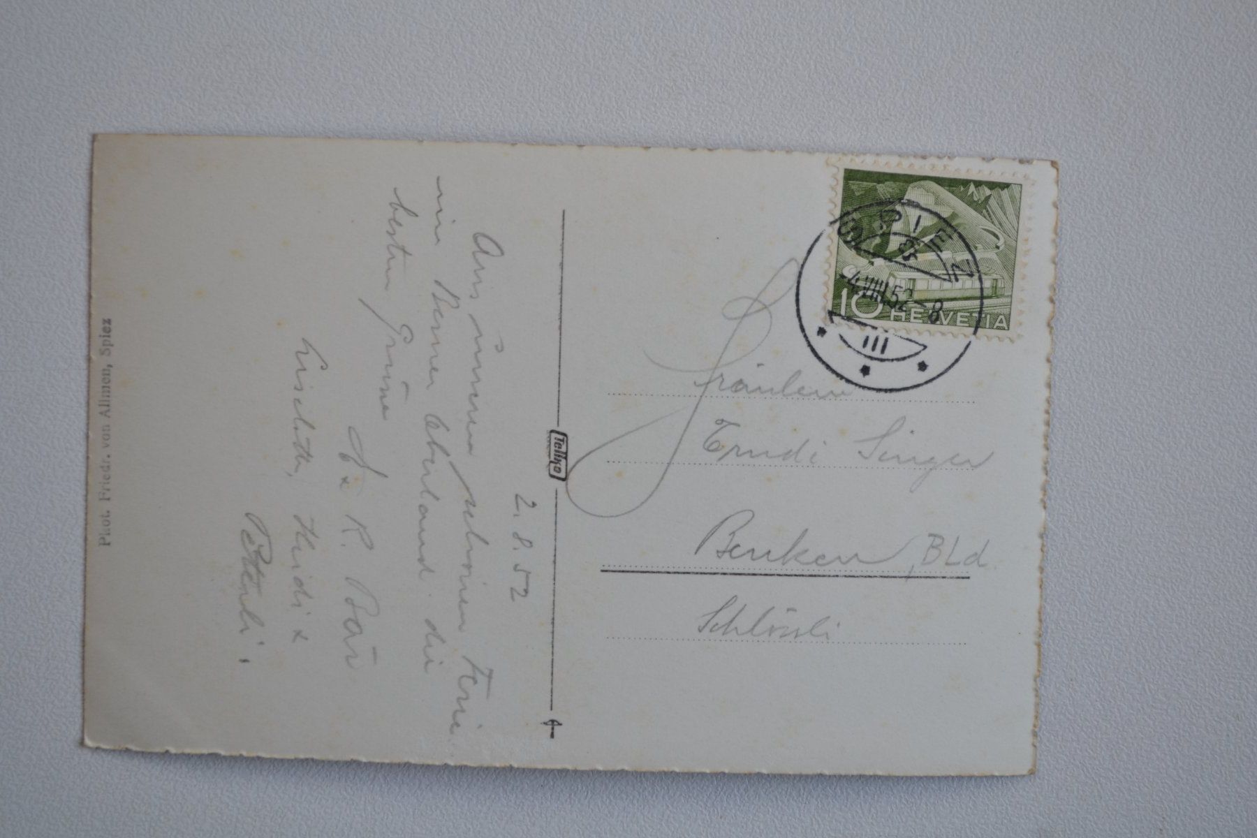 Cartoline postali: AK Spiez BE – Usato da Beinwil am See venduto da kajak55 1