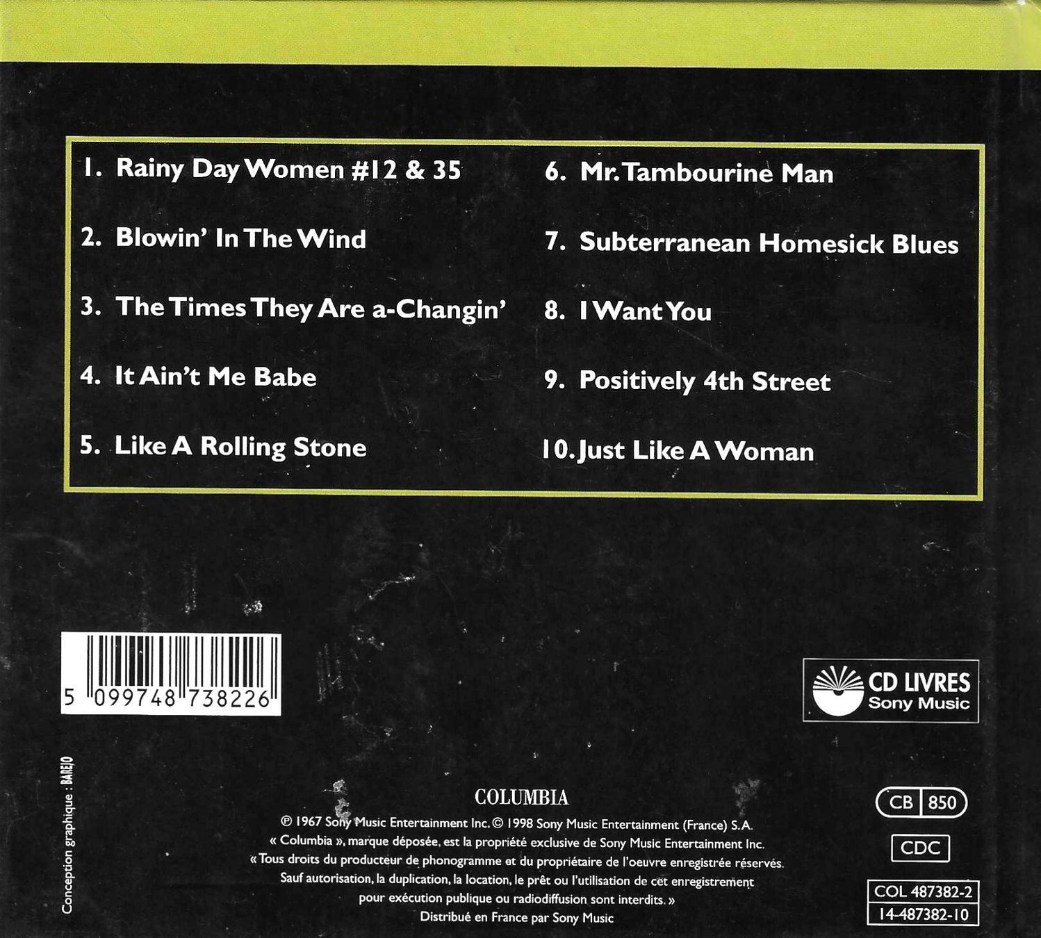 CD: Bob Dylan - Greatest Hits CD Buch/Livre – Usato da Savagnier venduto da Ne2065 1