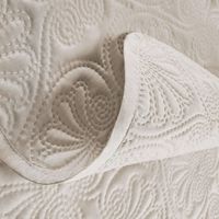 Wunderschöne Tagesdecke/ Überwurf fürs Bett, Creme, Neu!