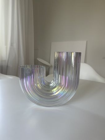 Glasvase farbig schimmernd
