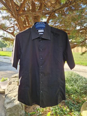 Bluse schwarz Kurzarm,lang, Casa Blanca, easycare, Gr. 40