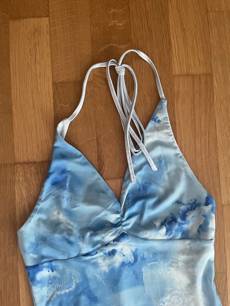 Vestiti: Kleid Blumenmuster Blau Neckholder – Nuovo e nell'imballaggio originale da Naters venduto da mar_fp7t 2