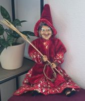 Deko Hexe mit Besen, ca. 60cm gross