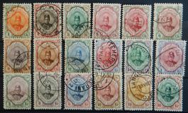Persien Iran Kat. 304-324 gest. 1911 Kat. 45 Euro