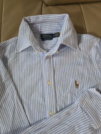 Camicia Polo Ralph Lauren a righe azzurre taglia S