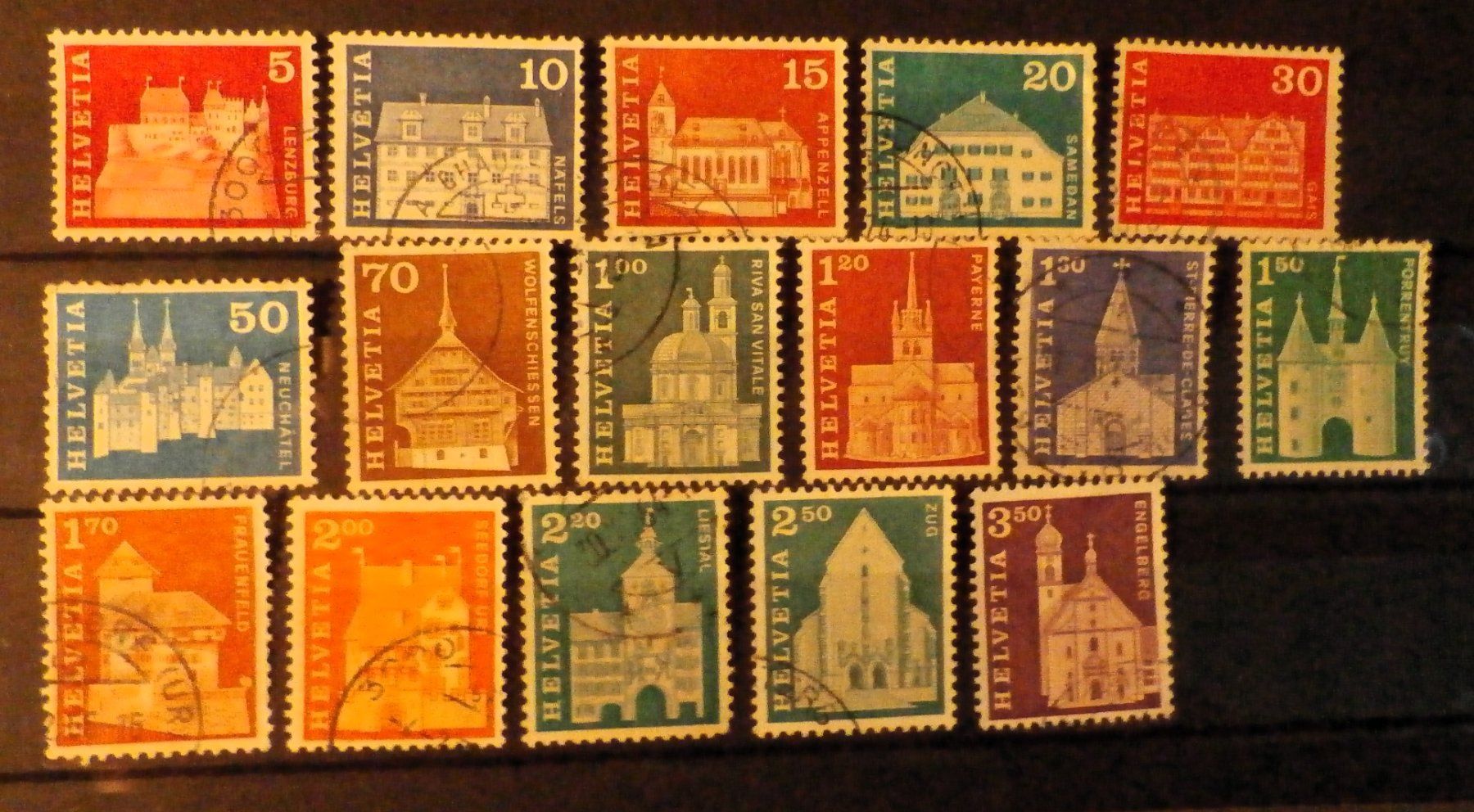 Tutti i francobolli: CH Baudenkmäler64/68 Kompl. – Usato da Kehrsatz venduto da Bernherb2