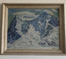 Originales Ölgemälde "Eiger" von E. Jost, gerahmt.