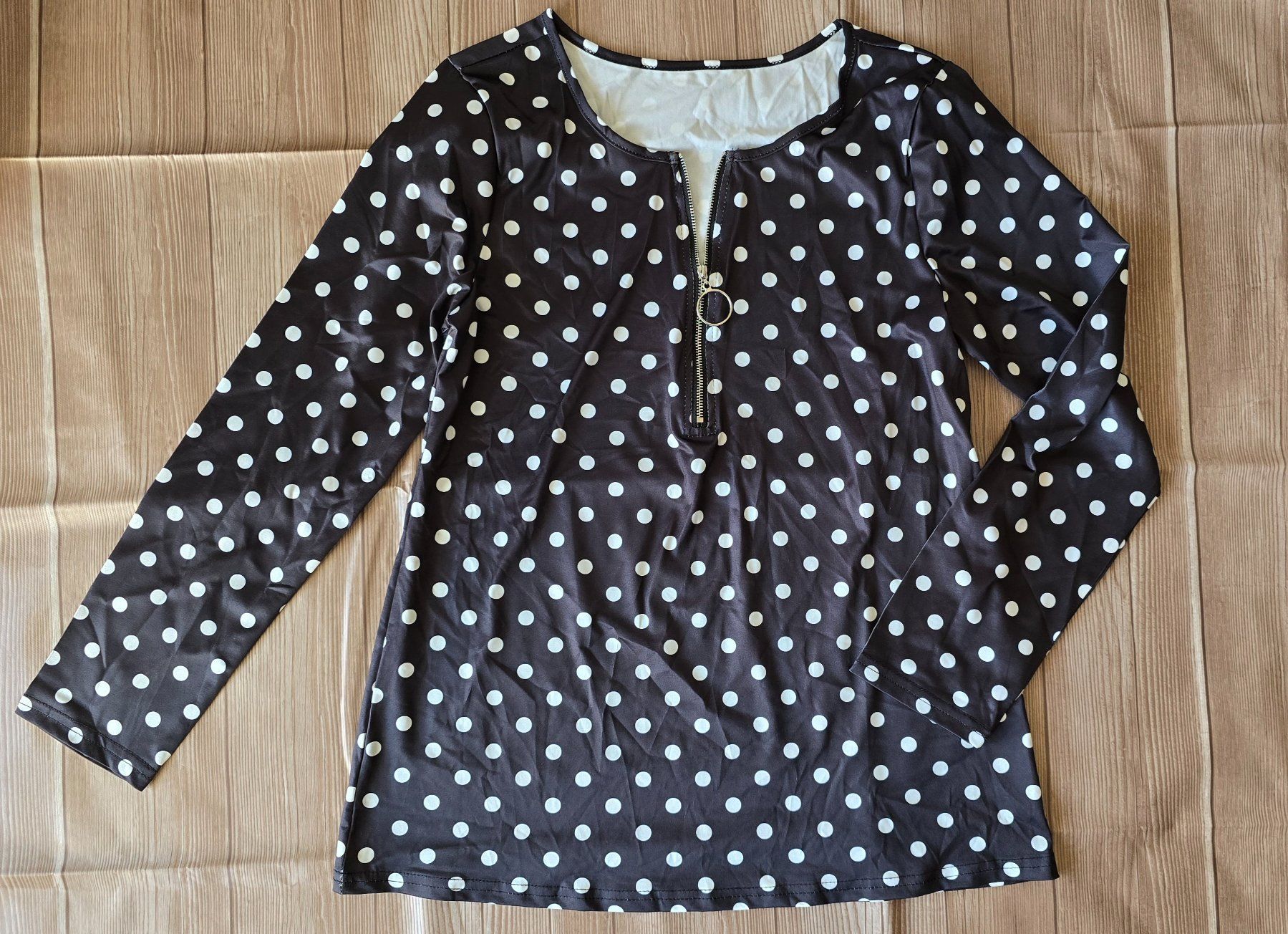 T-shirt: Langarmshirt Half-Zip - M - Polka-Dot 5️⃣ – Nuovo (secondo la descrizione) da Thalwil venduto da VitaMini