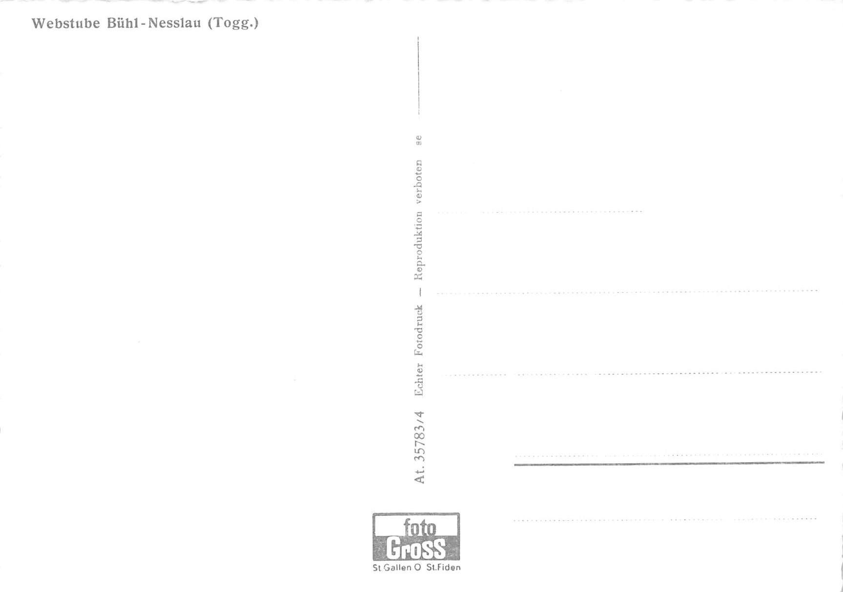 Cartoline postali: Webstube buhl nesslau G – Usato da Biasca venduto da Blenio71 1
