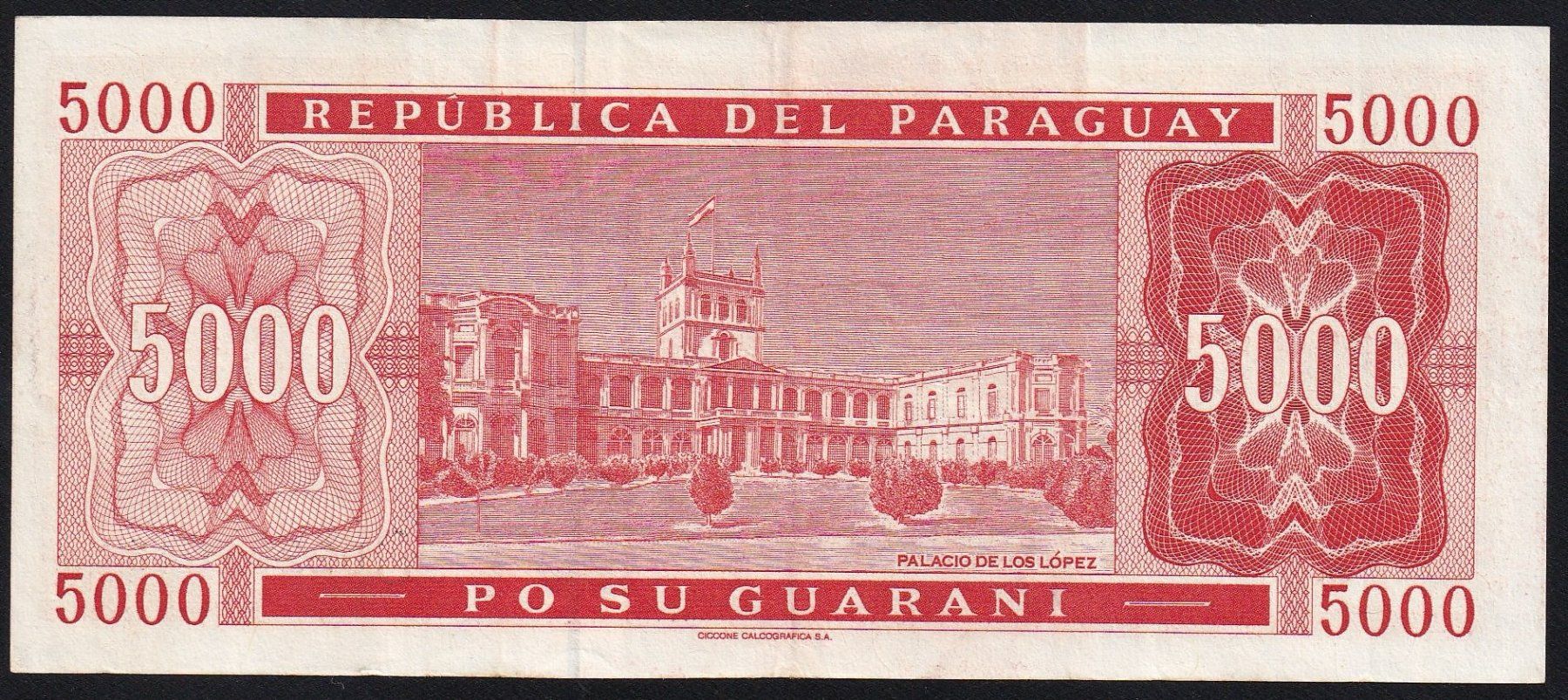 Banconote: Paraguay 5000 Guaranies 2000 – Usato da Brugg AG venduto da banknoten_muesli 1