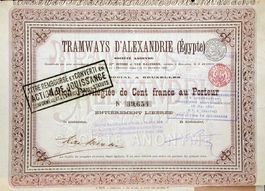 Tramways d'Alexandrie (Egypte) SA, Bruxelles - 1897