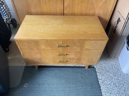 Kommode Holz mit drei Schubladen  70er gebrauchter Zustand
