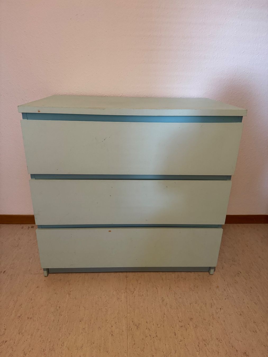 Ikea Kommoden: Ikea Malm Kommode - 3 Schubladen | Mint gestrichen – Gebraucht aus Fislisbach von chili2006